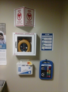 First Voice Systems include an EID and other equipment such as an AED or first aid kit